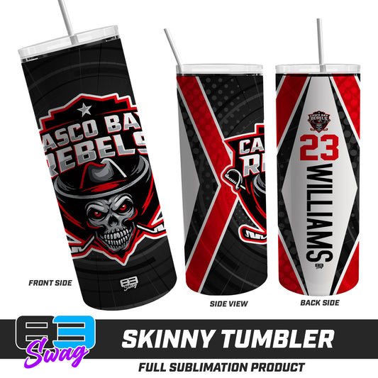 CUSTOM Skinny Metal Tumbler - Casco Bay Rebels Hockey