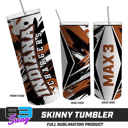 Skinny Metal Tumbler - Indiana Chargers Baseball