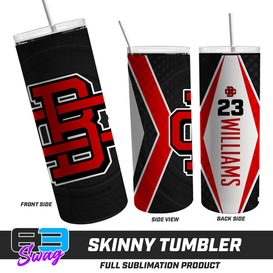 CUSTOM Skinny Metal Tumbler - Creeks Baseball Club - CBC