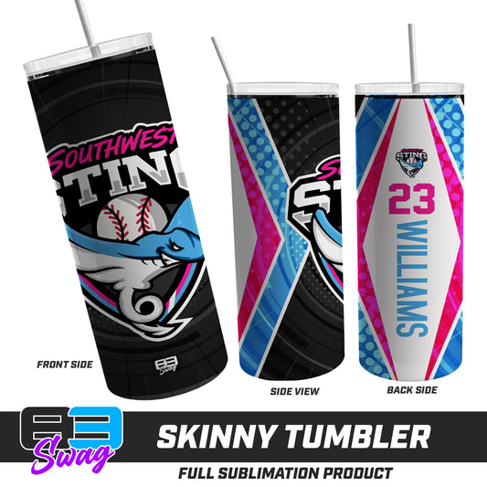 CUSTOM Skinny Metal Tumbler - Southwest Sting Baseball
