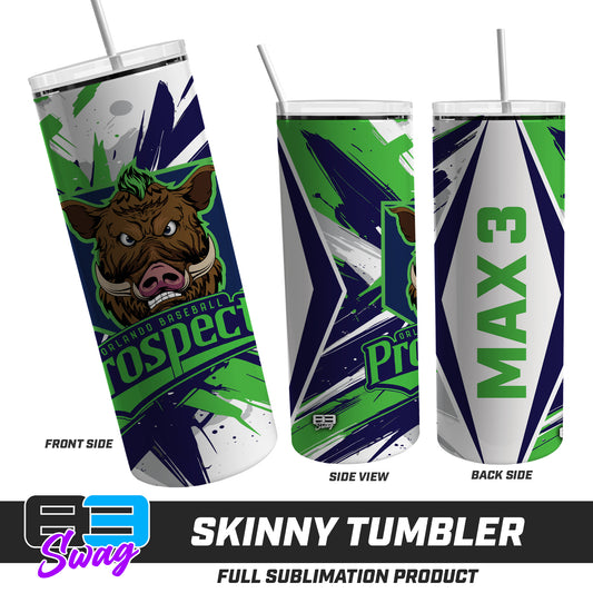 Skinny Metal Tumbler - Orlando Baseball Prospects - War Hogs V.2016