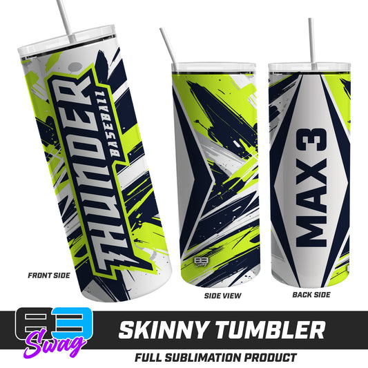 Skinny Metal Tumbler - Ponte Vedra Thunder Baseball 2026 VERSION