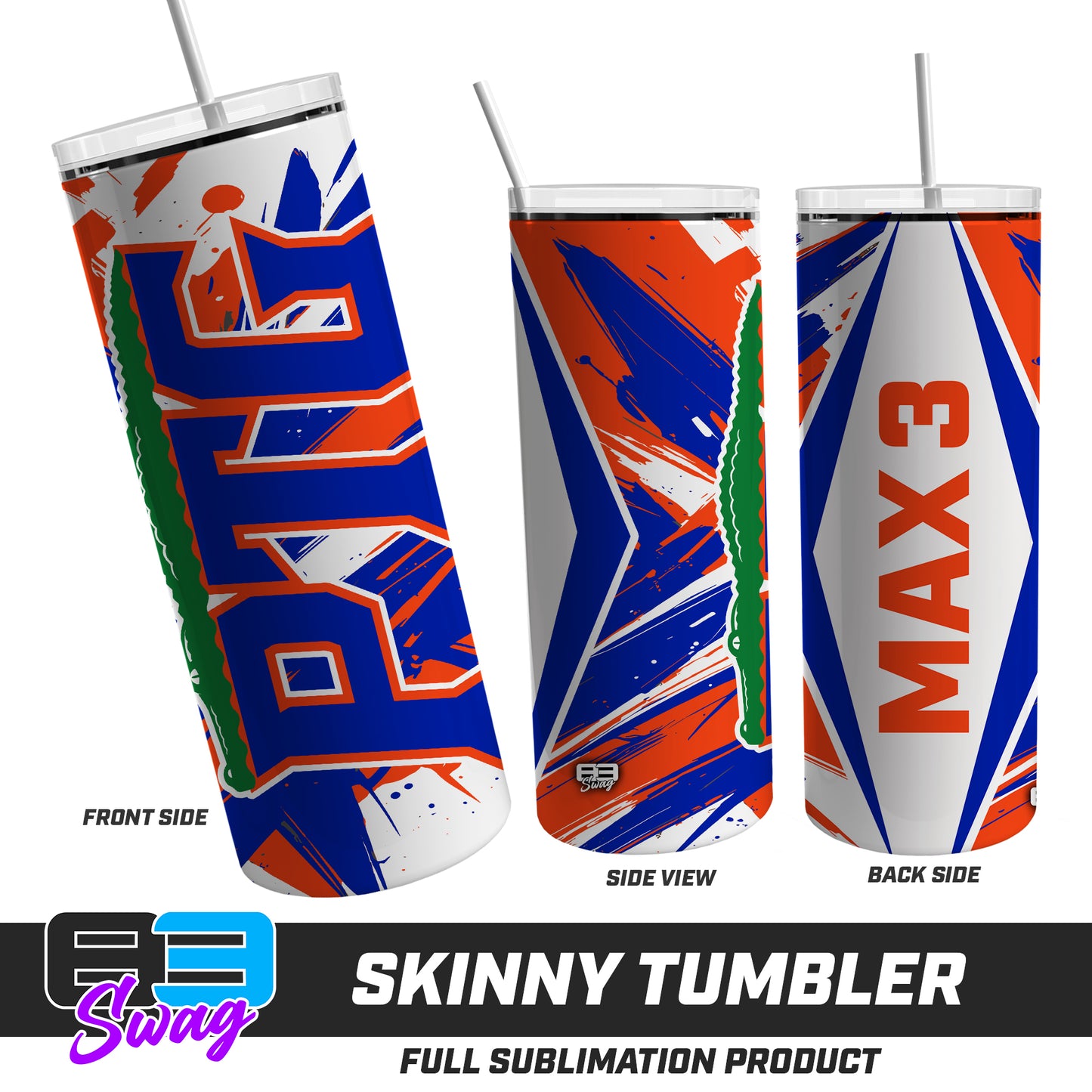 20oz or 30oz Skinny Metal Tumbler - Palatka TailGators Baseball v.26