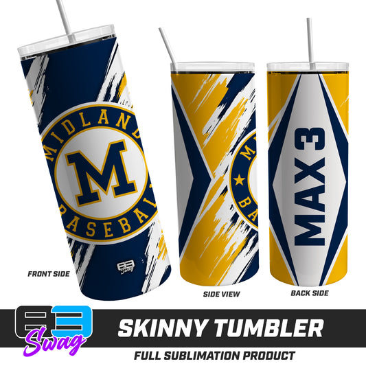 Skinny Metal Tumbler - Midland Baseball