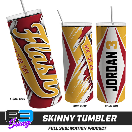 Skinny Metal Tumbler - Flash Baseball