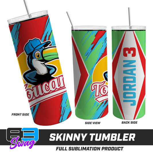 Skinny Metal Tumbler - Toucans Baseball LV