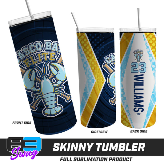 CUSTOM Skinny Metal Tumbler - Casco Bay Elite Baseball