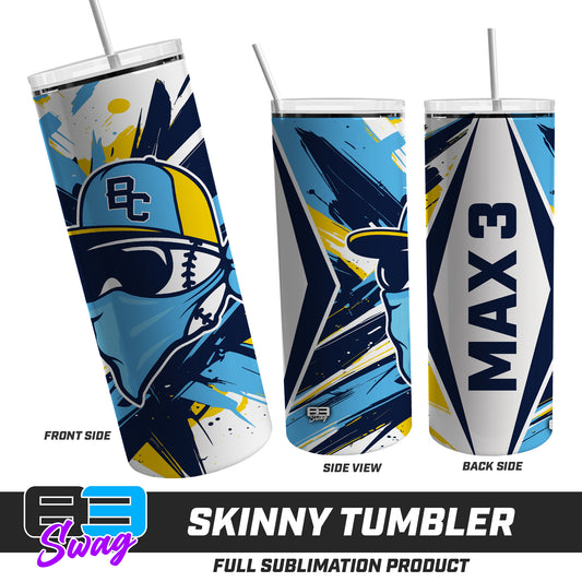 Skinny Metal Tumbler - Bold City Bandits Baseball 2026 VERSION