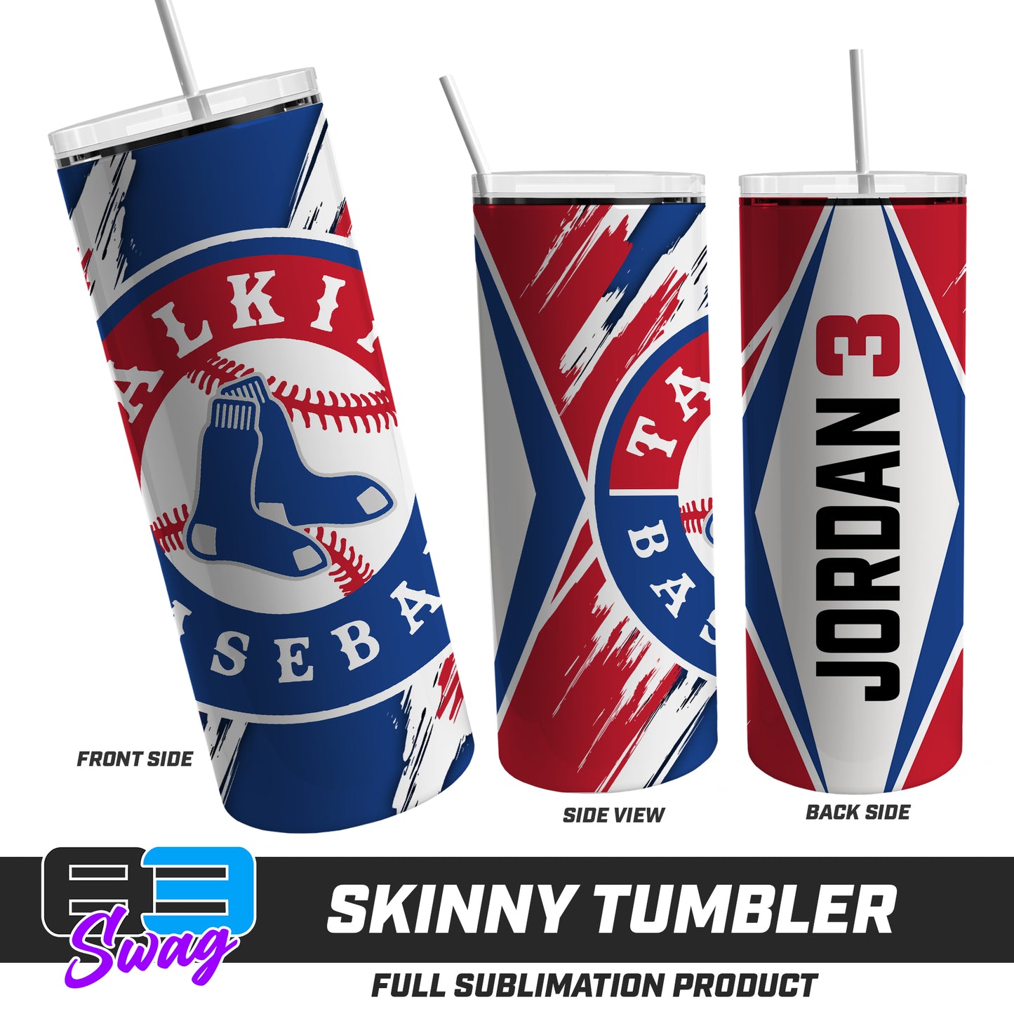 Skinny Metal Tumbler - Talkin' Baseball