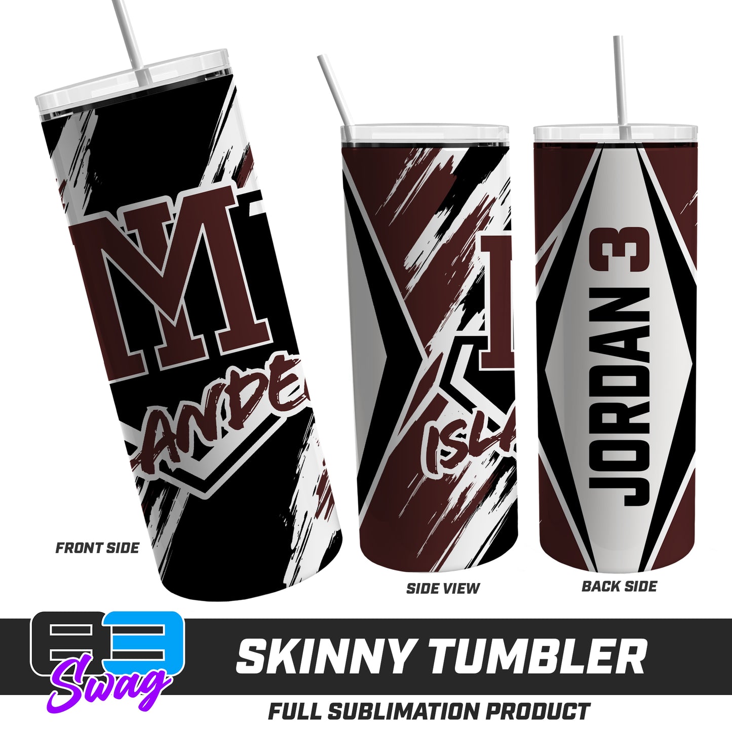 Skinny Metal Tumbler - Mercer Islanders Baseball