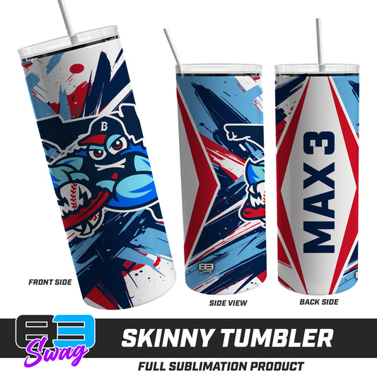 Skinny Metal Tumbler - FCA Blue Claws Baseball 2026 VERSION