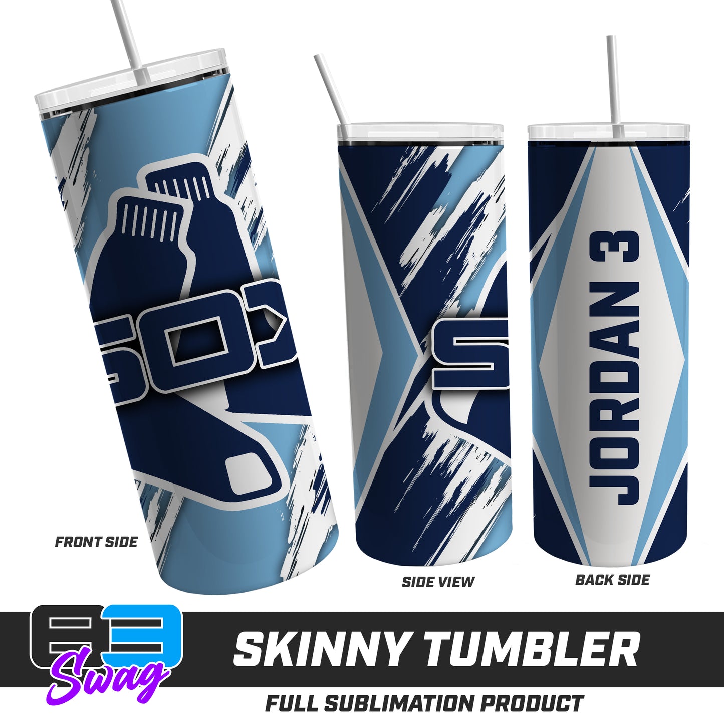 Skinny Metal Tumbler - Blue Sox