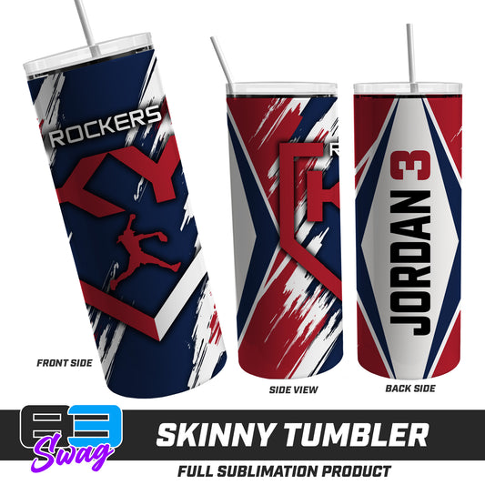 Skinny Metal Tumbler - KY Rockers Softball