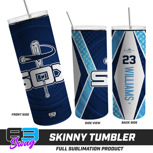 CUSTOM Skinny Metal Tumbler - East Coast Sox Baseball