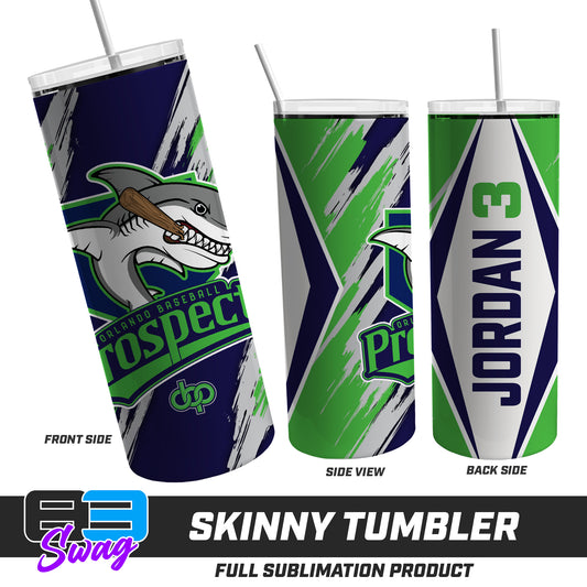 Skinny Metal Tumbler - Orlando Baseball Prospects - Land Sharks