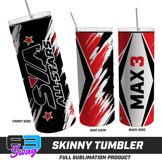 Skinny Metal Tumbler - SYA All Stars Baseball