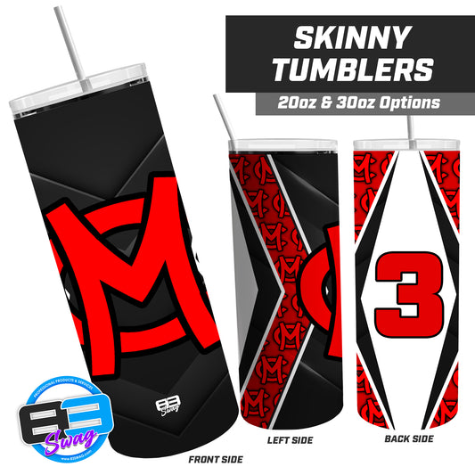 Mudcats Baseball - 20oz & 30oz Skinny Tumbler