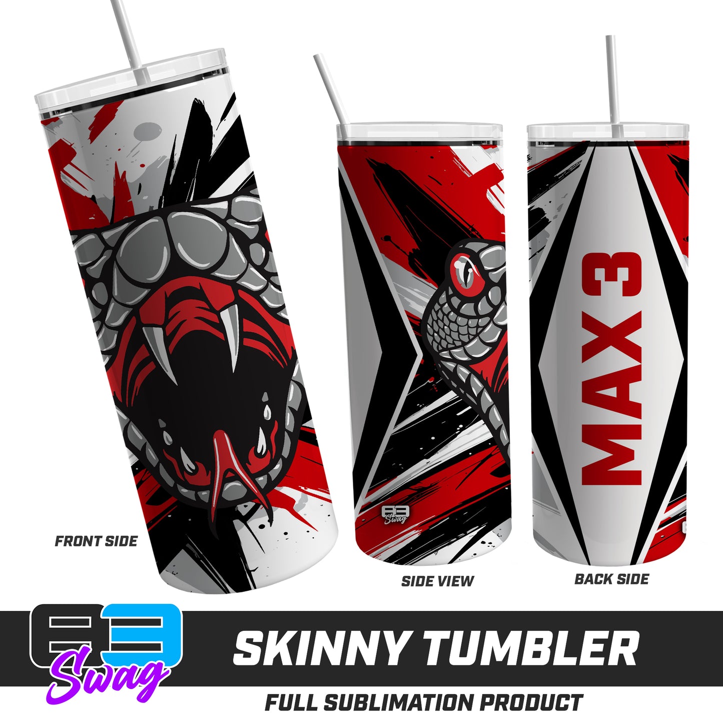 Skinny Metal Tumbler - Black Creek Cottonmouths