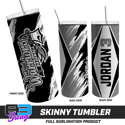 Skinny Metal Tumbler - Triad Warriors Baseball