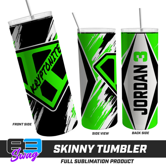 Skinny Metal Tumbler - Kryptonite Softball