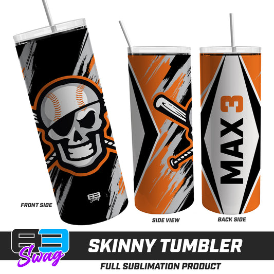 Skinny Metal Tumbler - Hoover Hooligans Baseball