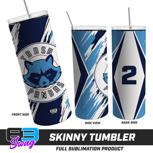 Skinny Metal Tumbler - Trash Pandas Softball