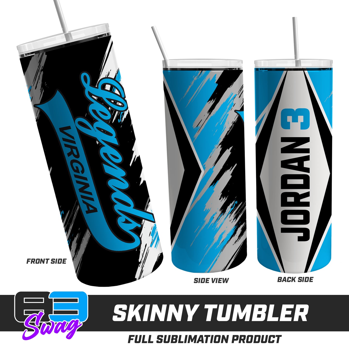 Skinny Metal Tumbler - Virginia Legends Softball