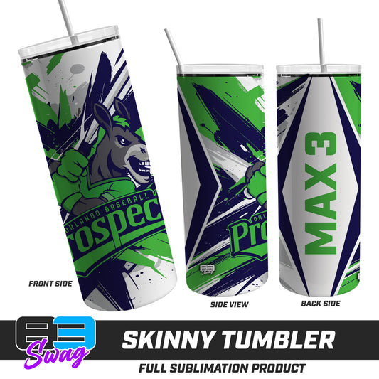 Skinny Metal Tumbler - Orlando Baseball Prospects - Swamp Donkeys V.2026
