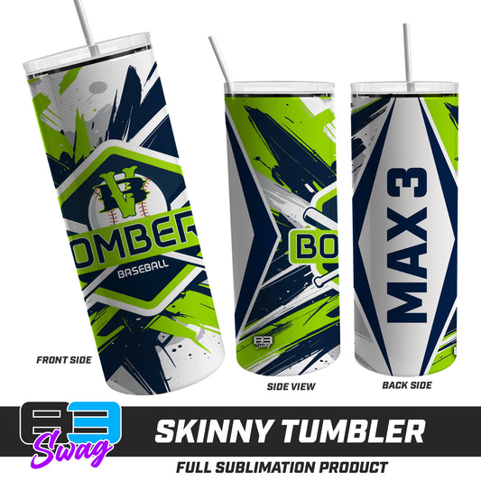 Skinny Metal Tumbler - VB Bombers Baseball