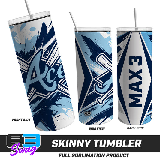 Skinny Metal Tumbler - Aces Baseball