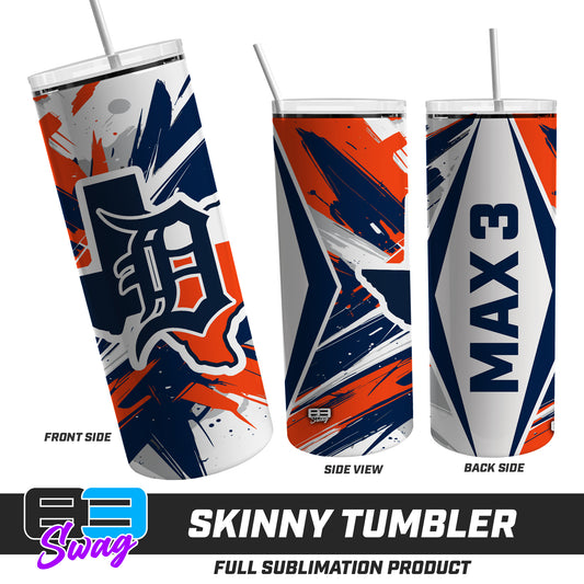 Skinny Metal Tumbler - Dallas Tigers Baseball v.26