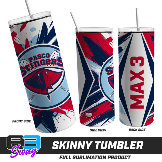 Skinny Metal Tumbler - Pasco Stingers Baseball v.26