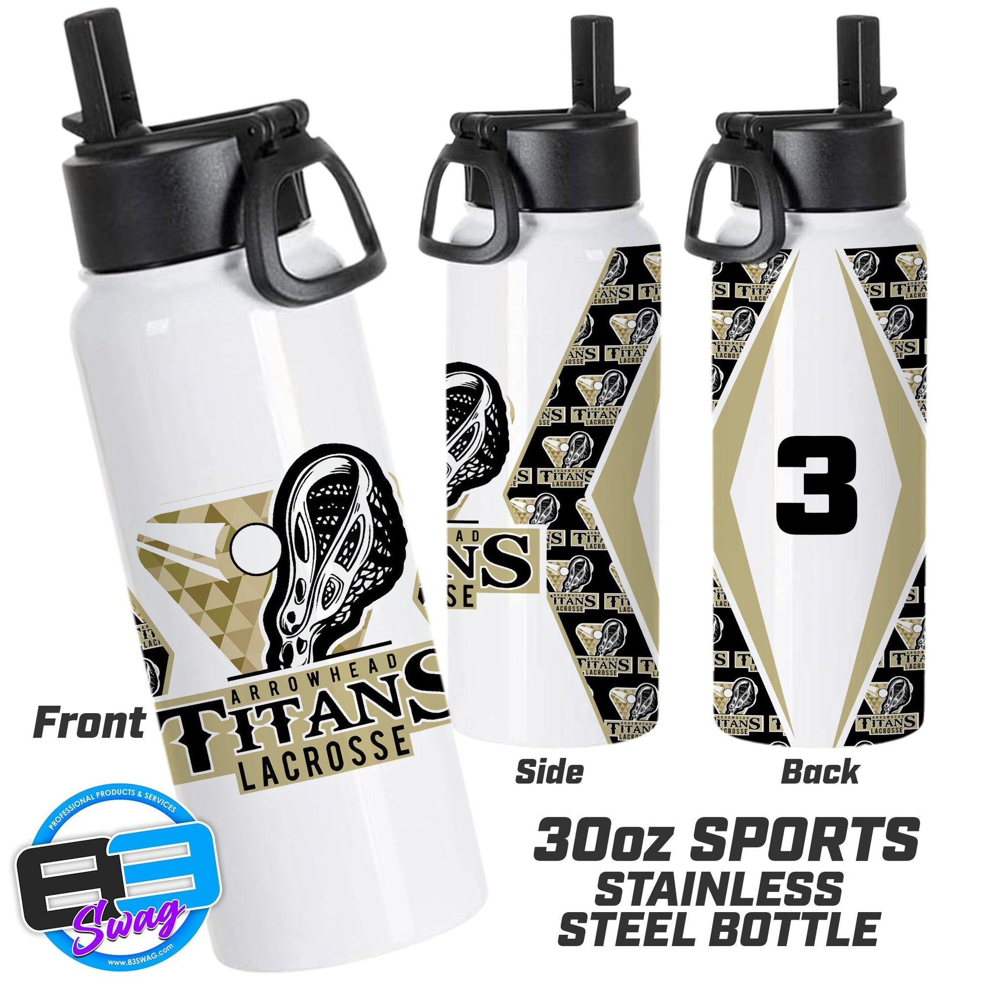 30oz Sports Tumbler - Titans Lacrosse - 83Swag