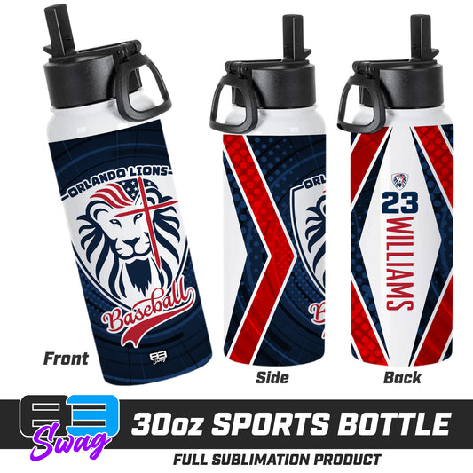 CUSTOM 30oz Sports Tumbler - Orlando Lions Baseball