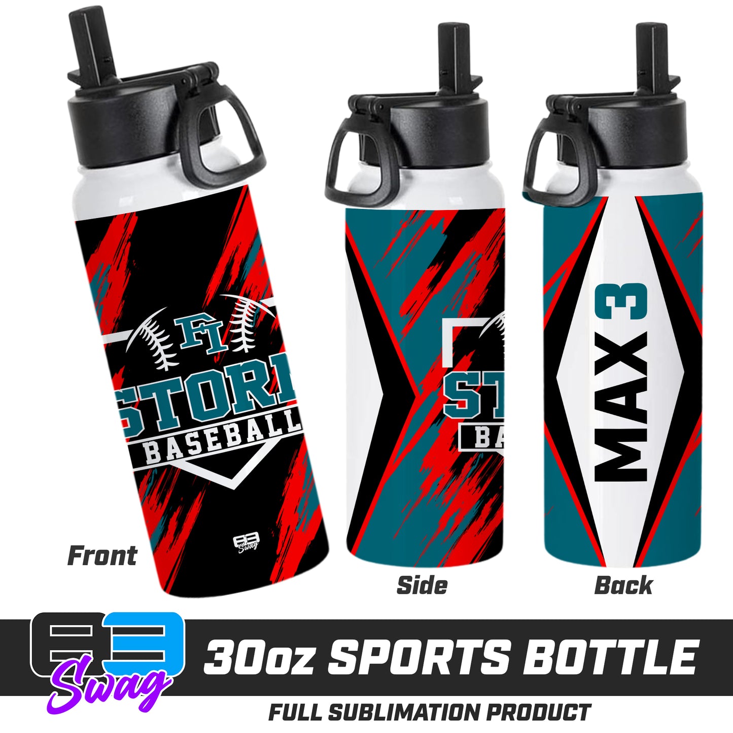 30oz Sports Tumbler - Fleming Island Storm Baseball