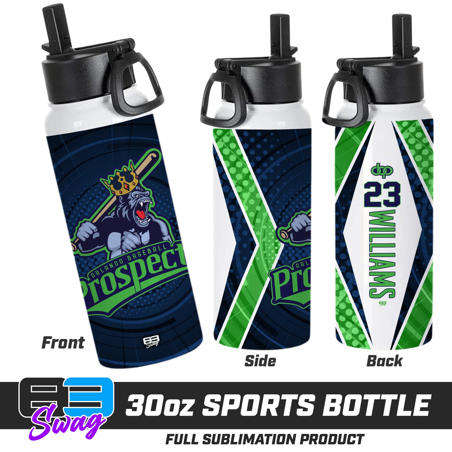 CUSTOM 30oz Sports Tumbler - Orlando Baseball Prospects - OBP - Gorilla Kings