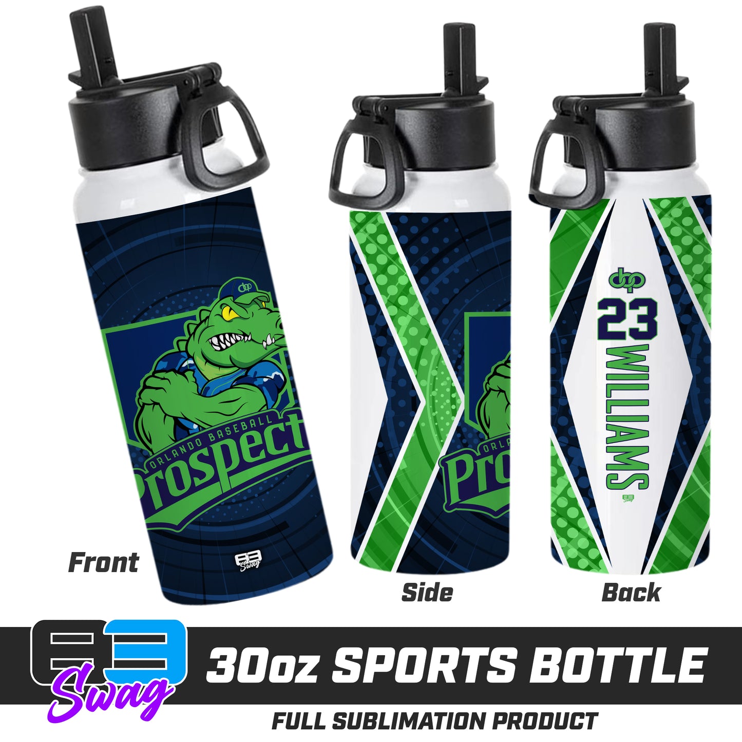CUSTOM 30oz Sports Tumbler - Orlando Prospects Baseball - OBP - Swamp Kings