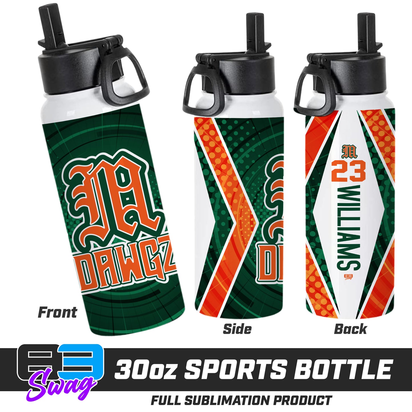 CUSTOM 30oz Sports Tumbler - Miami Metro Dawgz