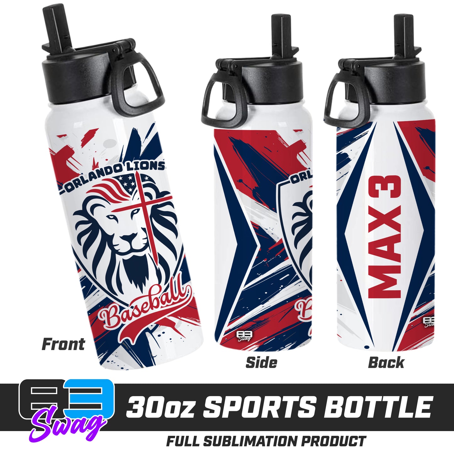 30oz Sports Tumbler - Orlando Lions Baseball
