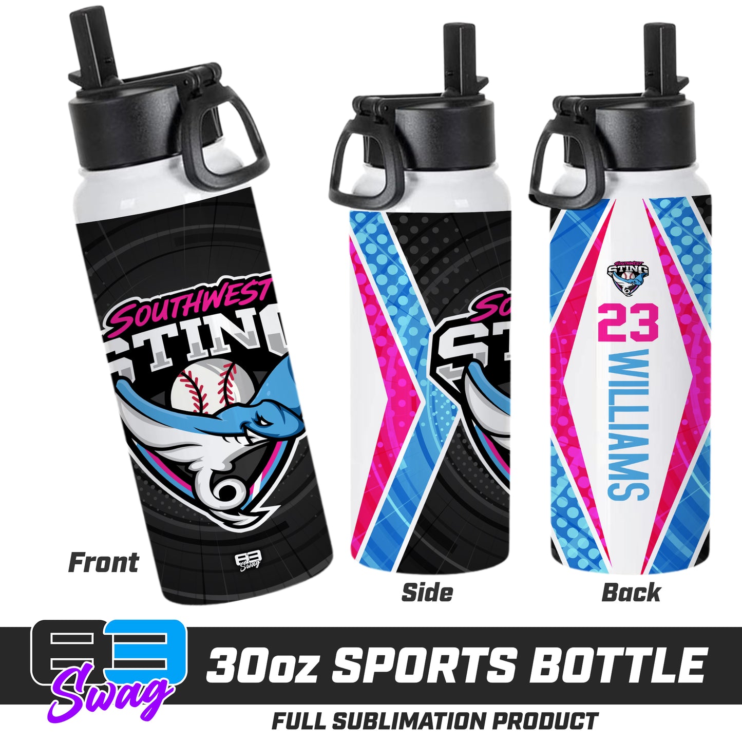 CUSTOM 30oz Sports Tumbler - Southwest Sting Baseball