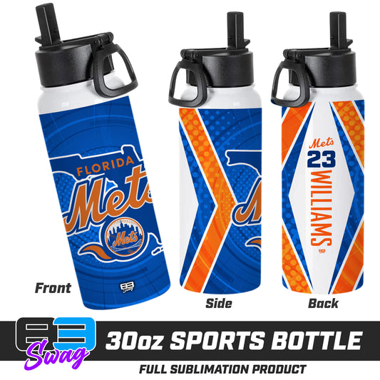 CUSTOM 30oz Sports Tumbler - Florida Mets Baseball