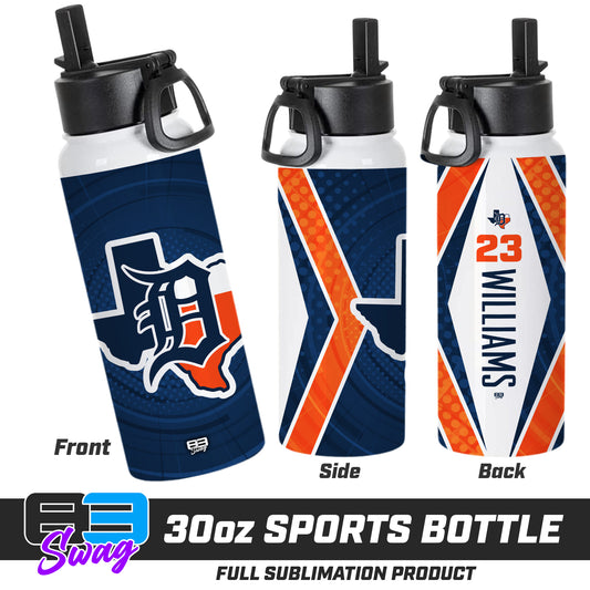 CUSTOM 30oz Sports Tumbler - Dallas Tigers Baseball