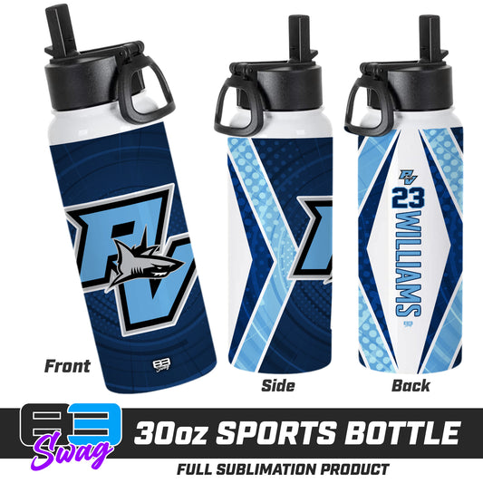CUSTOM 30oz Sports Tumbler - PVAA Sharks Baseball
