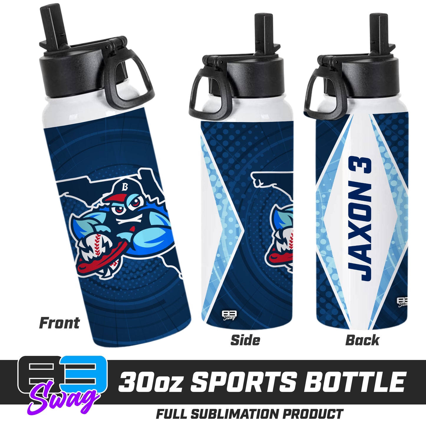 CUSTOM 30oz Sports Tumbler - FCA Blueclaws Baseball