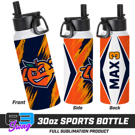 30oz Sports Tumbler - Peach Clobbers Baseball