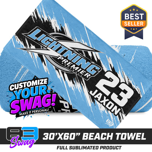 30"x60" Beach Towel - Lightning Premier Softball
