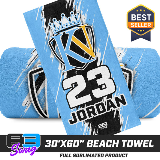 30"x60" Beach Towel - Kingdom Nation Baseball