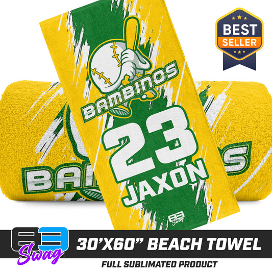 30"x60" Beach Towel - Bambinos Baseball