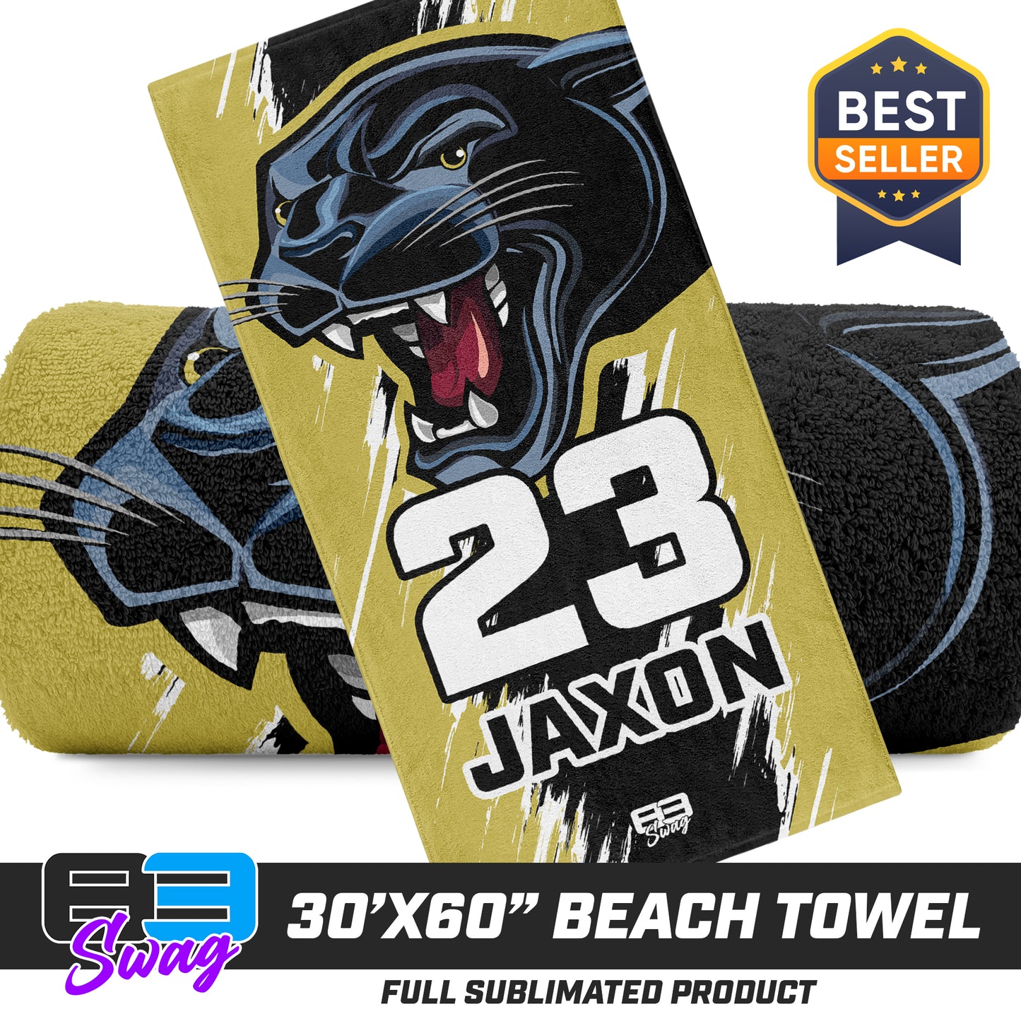 30"x60" Beach Towel - Parkway High School Panthers