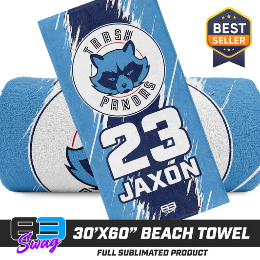 30"x60" Beach Towel - Trash Pandas Softball